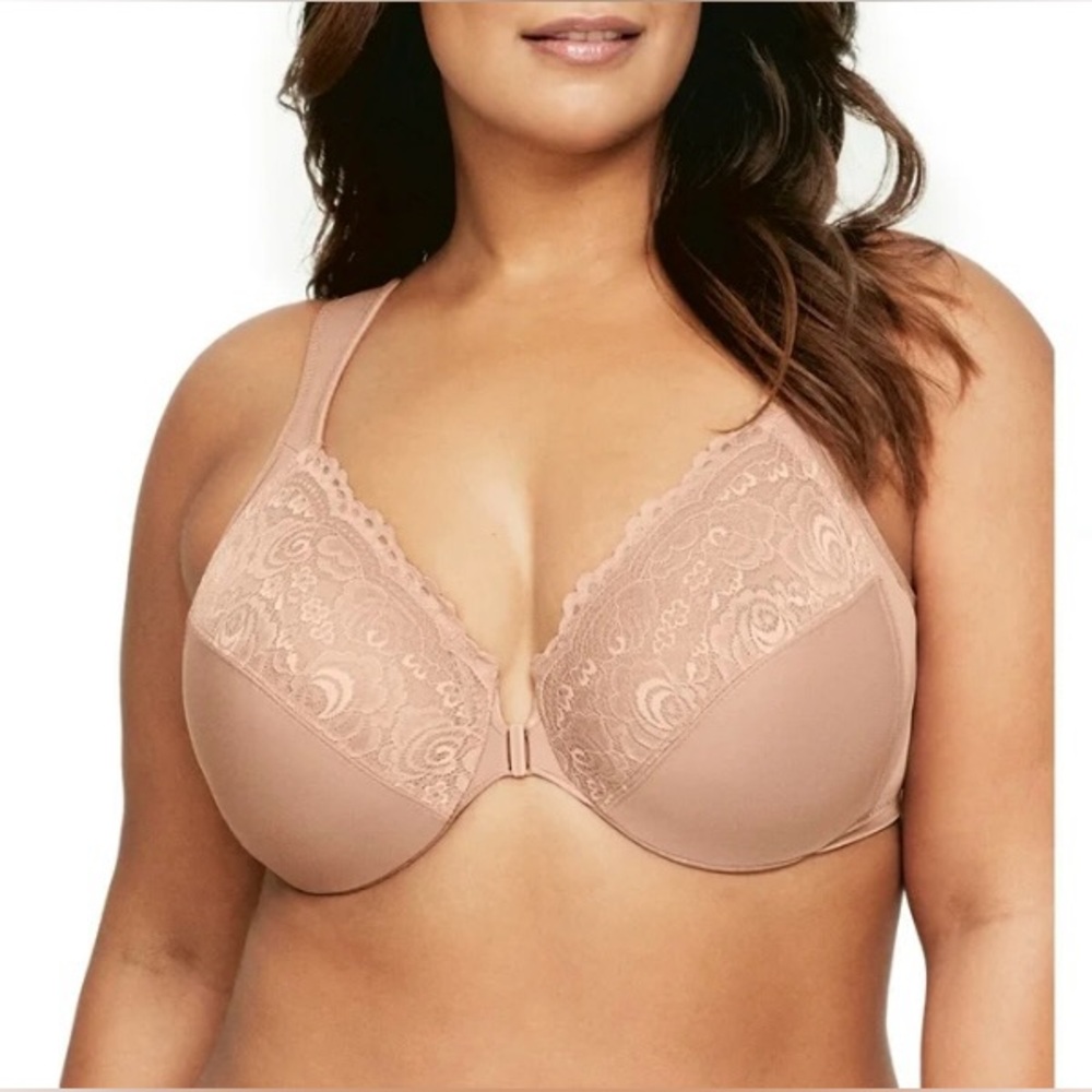 NWOT Glamorise Women's Wonderwire Front-closure Bra Underwire #1245, 36F